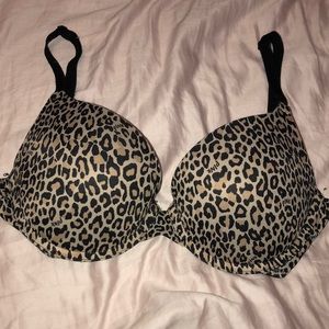 Cheetah print push up bra